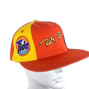 Vintage Snapback Hat Ricky Rudd Tide Racing NASCAR 10 Orange Baseball Cap